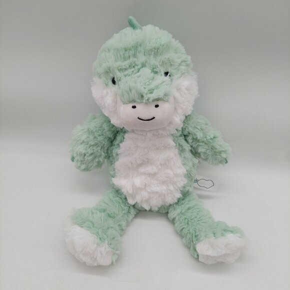 The Peanutshell Rex Dinosaur Plush Stuffed Animal Green White Peanut Shell - Picture 5 of 8